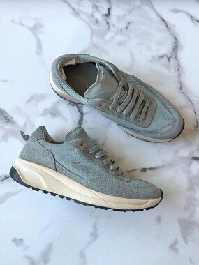 Woman by Common Projects Track 80 Sage Green Suede Sneakers Size 38